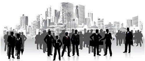 business crowd