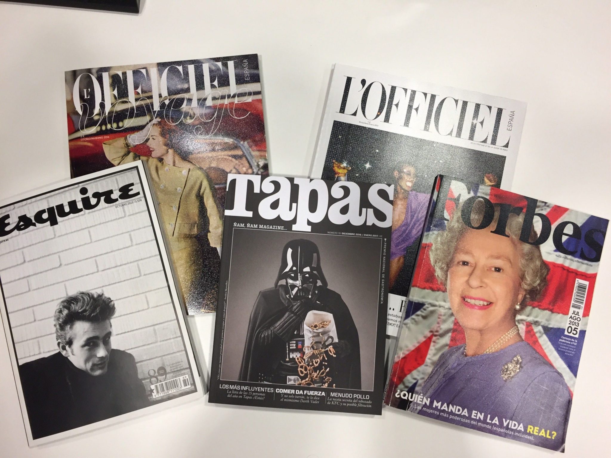 Tapas, Forbes, Esquire l'Officiel, revistas editadas por Spainmedia